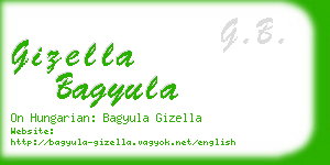 gizella bagyula business card